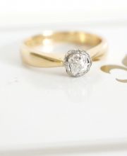 Englischer Art Deco Ring aus 18ct Gelbgold mit 0,50ct Solitär Diamant A3333