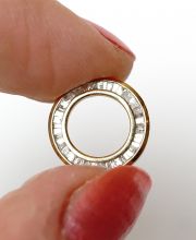 Sehr hbscher vintage Anhnger aus 375/000 Gelbgold mit 0,25ct Diamanten B4016