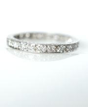 Wertvoller Voll Memory Art Deco Ring aus Platin mit 0.50ct Diamanten B4136