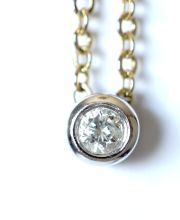 Sehr hbscher vintage Anhnger aus 750/000 Weissgold mit 0,12ct Brillanten B4153