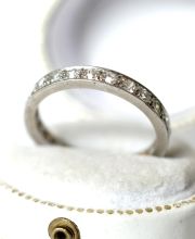 Zeitloser Voll Memory Art Deco Ring aus Platin mit 0.50ct Diamanten B4194