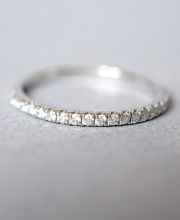 Wertvoller Halb Memory Ring aus 950 Platin mit 0.42ct Brillanten B4212