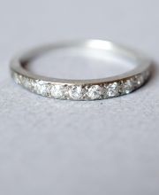 Wertvoller Art Deco Halb Memory Ring aus 950 Platin mit 0.40ct Brillanten B4214