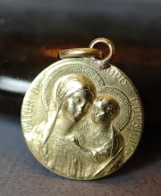 Mutter Gottes Anhnger : Mater de bono consilio aus 750/000 Gelbgold B4223