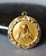 Anhnger/ Amulett Jesus Christus aus 417/000 (10ct) Gelbgold B4242