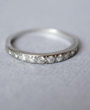 Wertvoller Art Deco Halb Memory Ring aus 950 Platin mit 0.40ct Brillanten B4213