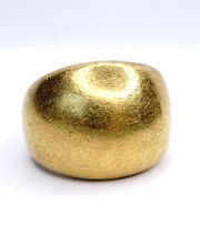 Schwerer Design Ring aus 925 Sterling Silber , vergoldet B4275