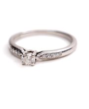 Edler vintage Ring in 750/000 Weissgold mit 0.30ct Brillanten B4310