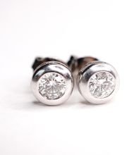 Sch�ne klassische Ohrstecker mit 0.66ct Brillanten in 750/000 Weissgold B4312