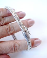 Sch�nes massives unisex Armband aus 925/000 Silber 20cm B4327
