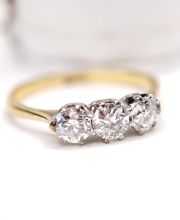 Antiker wundersch�ner Ring mit 0,75ct Brillanten aus 750/000 Gelbgold B4341
