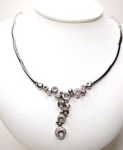 Dekoratives hochwertiges modernes Collier aus 925/000 Silber B4362