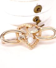 Antike Brosche 585 Gelbgold Wilhelm M�ller XX Berlin mit Voll Opal B4392