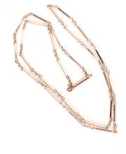 Seltene antike Art Deco Collier Kette 585/000 Gelbgold B4398