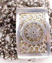 Pr�chtige antike Kropfkette aus 800er Silber - 8 reihig B4402