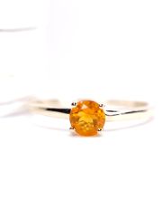 Schlichter englischer vintage Ring 375/000 Gelbgold mit Feueropal B4478