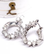 Raffinierte edle Ohrringe mit 0.80ct Brillanten in 585/000 Weissgold B4515
