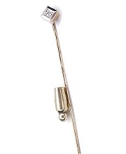 Art Deco Revers Nadel 585 Gelbgold + Platin mit 0.05ct Brillant im Etui B4528