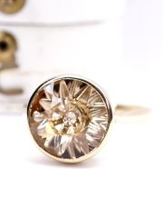 Orig. Glenn Lehrer Ring mit Citrin im Quasar-Cut aus 417/000 Gelbgold B4541