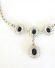 Verkauft  Exclusives 585/000 Weissgold Collier mit Ceylon Safiren 2,25ct Brillanten A2689