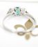 Art Deco Platin Ring mit Muzo Smaragd und 0,49ct Brillanten A2864