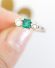 Art Deco Platin Ring mit Muzo Smaragd und 0,49ct Brillanten A2864