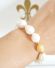 Armband Ssswasserperlen ca.13mm 925 Silber vergld. Magnetschliesse  A2060