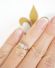 Art Deco Ring mit ca.0,16ct Brillanten aus 18ct Gelbgold + Platin A3149