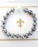 Armband 10mm peacock Ssswasserperlen 925 Silber Magnetschliesse  A3136
