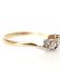 Englischer Art Deco Ring mit 0,25ct Diamanten aus 18ct Gelbgold + Platin A3159