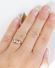 Englischer Art Deco Ring mit 0,25ct Diamanten aus 18ct Gelbgold + Platin A3159