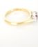 Art Deco Design Ring mit Myanmar Rubin + Brillanten aus 750/000 Gelbgold A3246