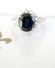 Wunderschner Ring mit 2,25ct Saphir und Brillanten aus 900/000 Platin A3267