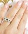 Zauberhafter vintage Ring aus 375/000 Gelbgold mit Safir und Diamanten A3314