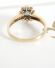 Zauberhafter vintage Ring aus 375/000 Gelbgold Saphir + 0,40ct Brillanten A3329