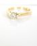 Englischer Art Deco Design Ring Solitr 0,40ct Brillanten 750/000 Gelbgold A3349