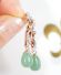 Erlesene antike Art-Deco Ohrringe 0,50ct Diamanten + Jade 585/000 Rotgold B3420