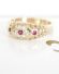 Eleganter vintage Ring aus 375/000 Gelbgold mit Rubinen und Brillanten B3457