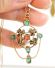 Grosser antiker englischer Jugendstil Anhnger 15ct Gelbold mit Trkisen B3436