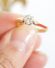 Antiker Art Deco Ring mit 0,15ct Brillanten aus 18ct Gelbgold + Platin B3447