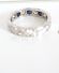 Art-Deco Design Ring mit 0,50ct Brillanten + Saphiren aus 750 Weissgold B3442