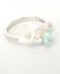 Schner massiver Ring mit Aquamarin  + Diamanten 750/000 Weissgold B3467