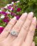 Sch�ner massiver Ring mit Paraiba Turmalin und Diamanten 750/000 Weissgold B3467