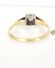 Englischer Art Deco Ring mit 0,07ct Brillanten 750/000 Gelbgold + Platin B3490