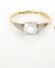 Englischer Art Deco Ring mit 0,07ct Brillanten 750/000 Gelbgold + Platin B3490
