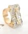 Antiker Art Deco Bauhaus Ring 585/000 Gelbgold + Weissgold 1ct Diamanten B3480