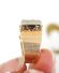 Antiker Art Deco Bauhaus Ring 585/000 Gelbgold + Weissgold 1ct Diamanten B3480
