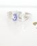 Femininer Ring mit Tansanit und Diamanten aus 375/000 Weissgold, England B3516