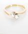 Antiker Art Deco Toi et Moi Ring mit 0,20ct Diamanten 750/000 Gelbgold B3513