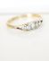 Antiker englischer Art Deco Ring 0,15ct Diamanten 750 Gelbgold + Platin B3543